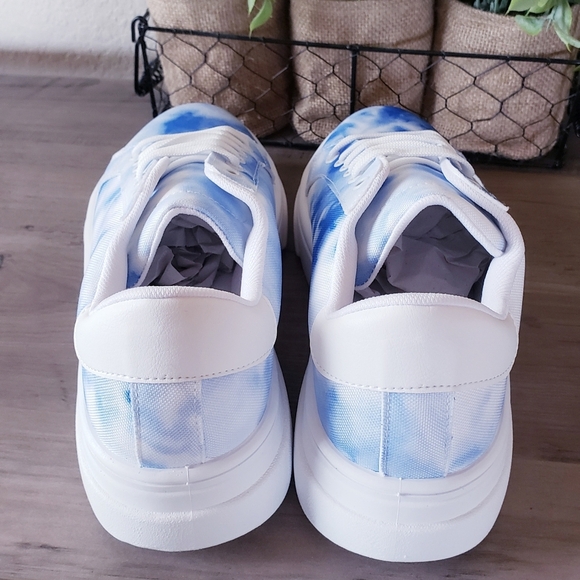 ASOS Design Dua Tie Dye Trainers Blue Sneakers Womens NEW - Picture 5 of 7